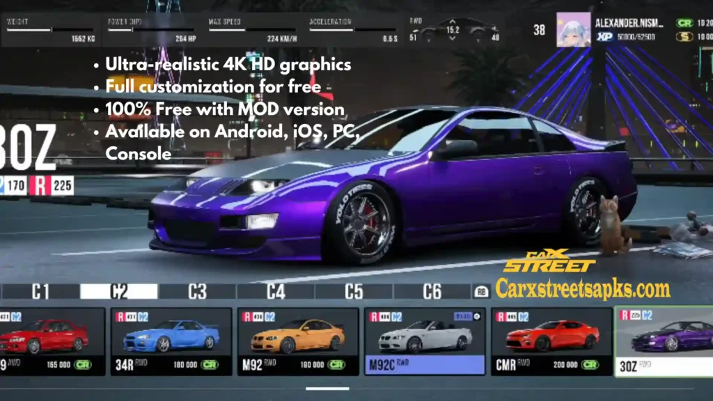 CarX Street MOD APK vs CarX Drift Racing 2 unlocked all cars