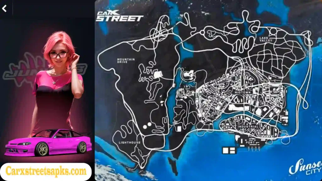 CarX Street MOD APK Famous MAPs latest version